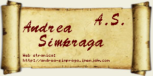 Andrea Šimpraga vizit kartica